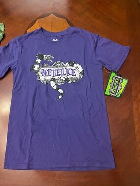 Beetlejuice Graphic Tee - Purple Short Sleeve